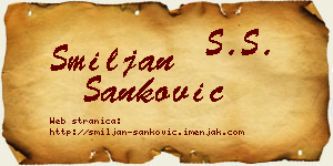Smiljan Sanković vizit kartica